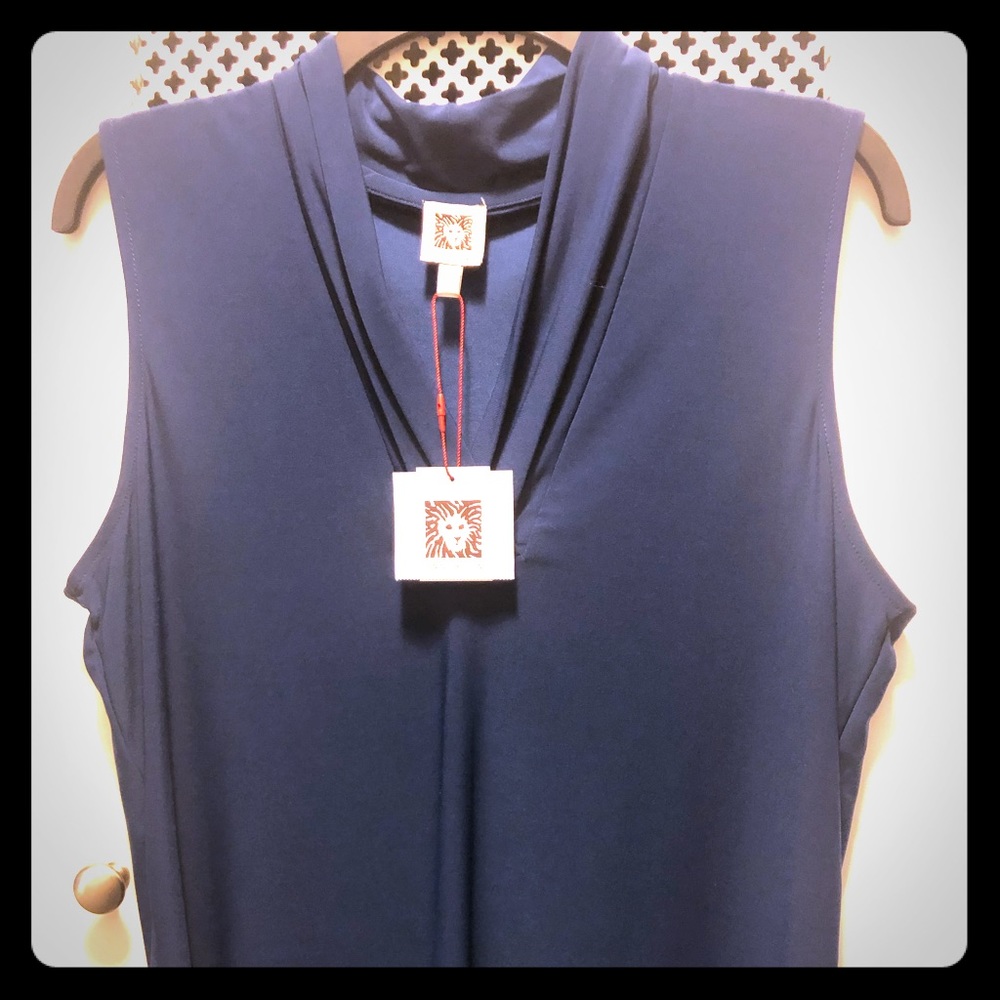 Anne Klein Top in Navy Blue ( Large)